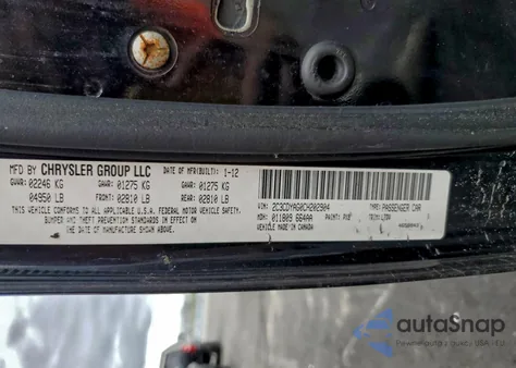 2012 Dodge Challenger Sxt z USA, uszkodzony, nr VIN 2C3CDYAG0CH202904